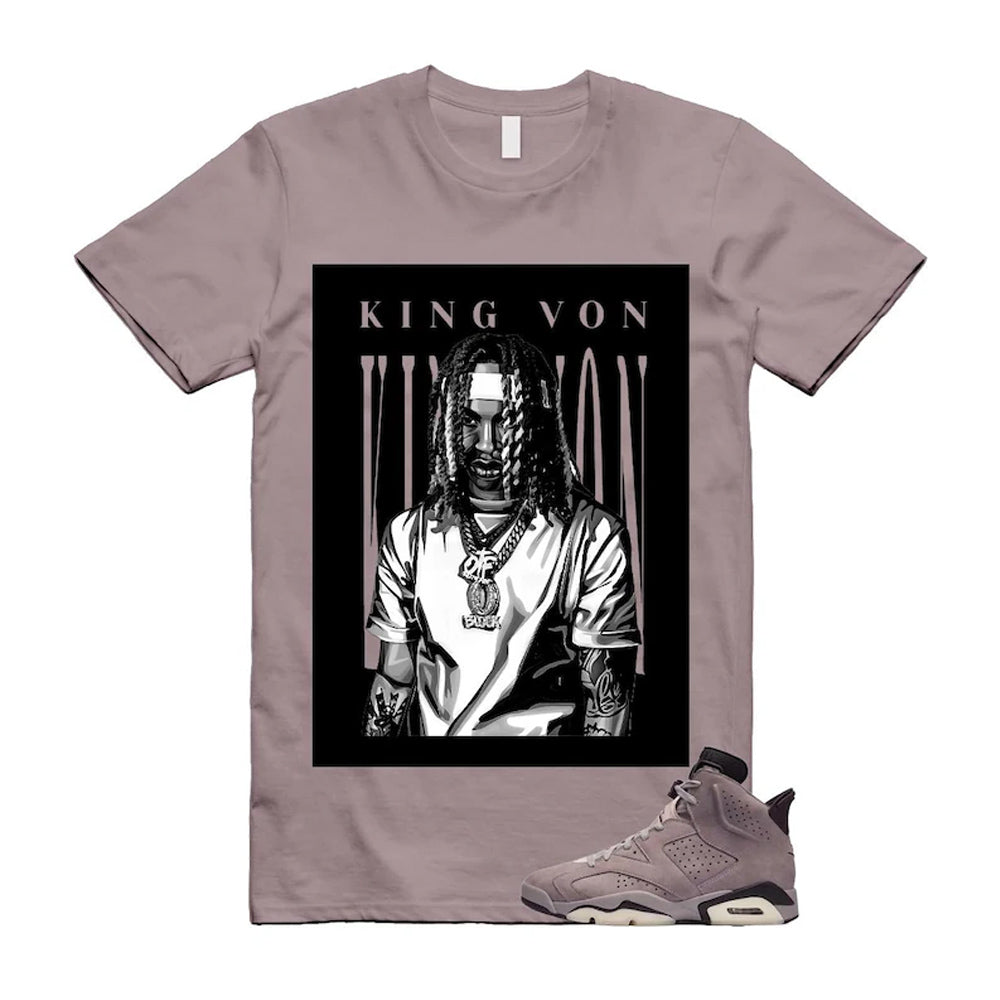 6 Smokey Mauve Black Diffused Taupe Cameo Rose Shirt To Match King Von T-shirt 2026