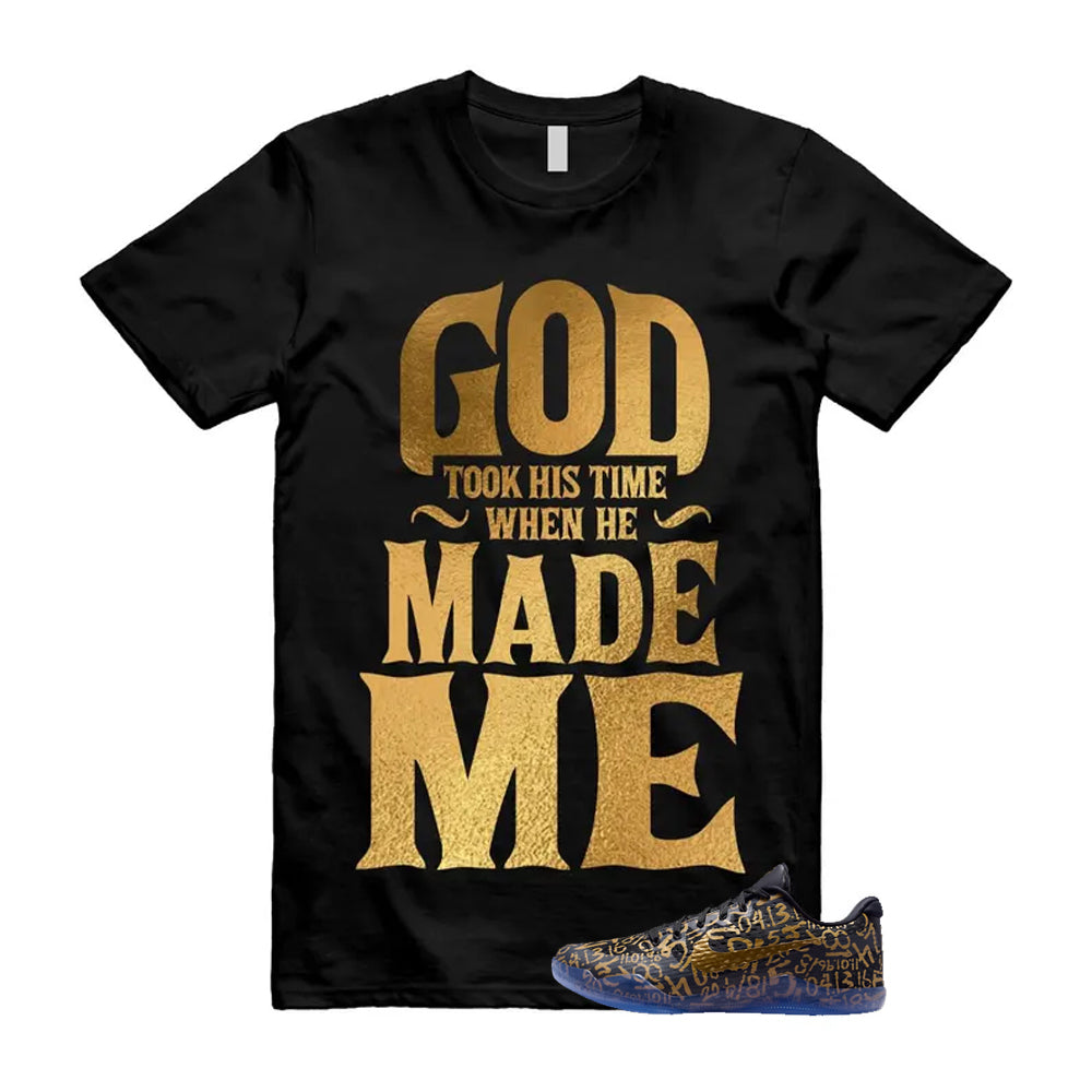11 Protro Black And Metallic Gold 2026 Shirt To Match God Took His Time T-Shirt