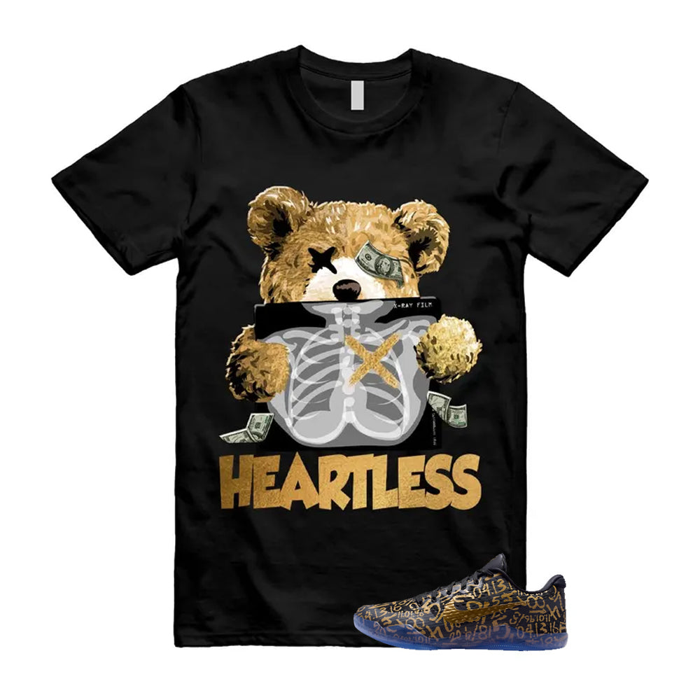 11 Protro Black And Metallic Gold 2026 Shirt To Match Heartless T-Shirt