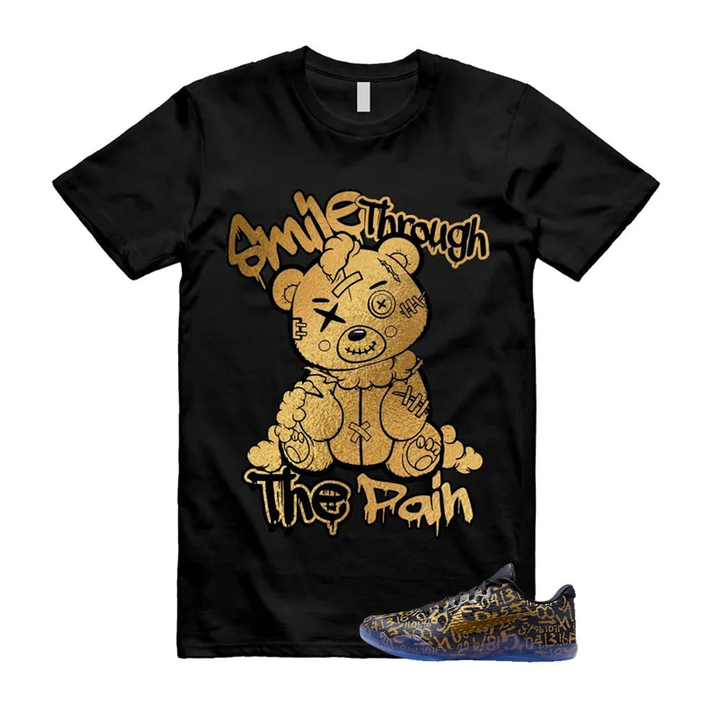11 Protro Black And Metallic Gold 2026 Shirt To Match Smile Through The Pain T-Shirt