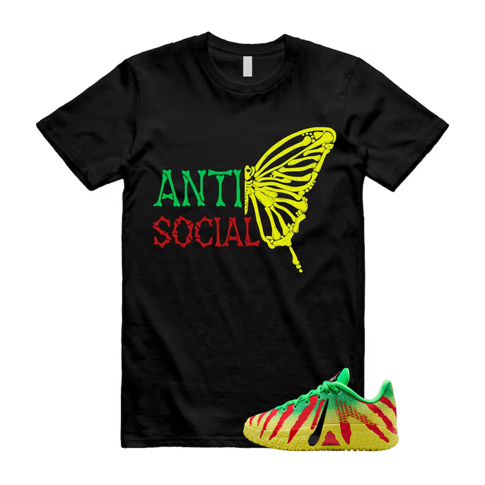 Ja 3 Explorer Green Spark Black University Red Dynamic Yellow 2026 Shirt To Match Anti Social Butterfly T-Shirt
