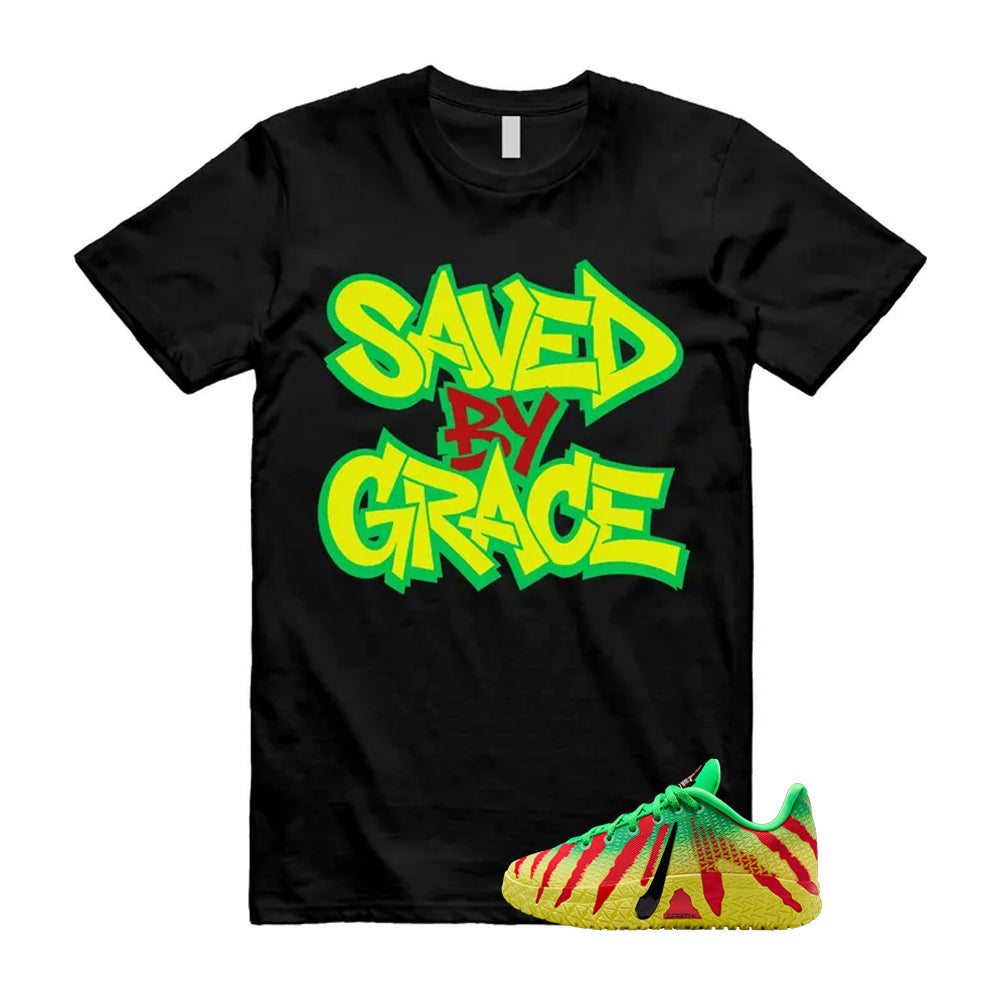 Ja 3 Explorer Green Spark Black University Red Dynamic Yellow 2026 Shirt To Match Saved By Grace T-Shirt