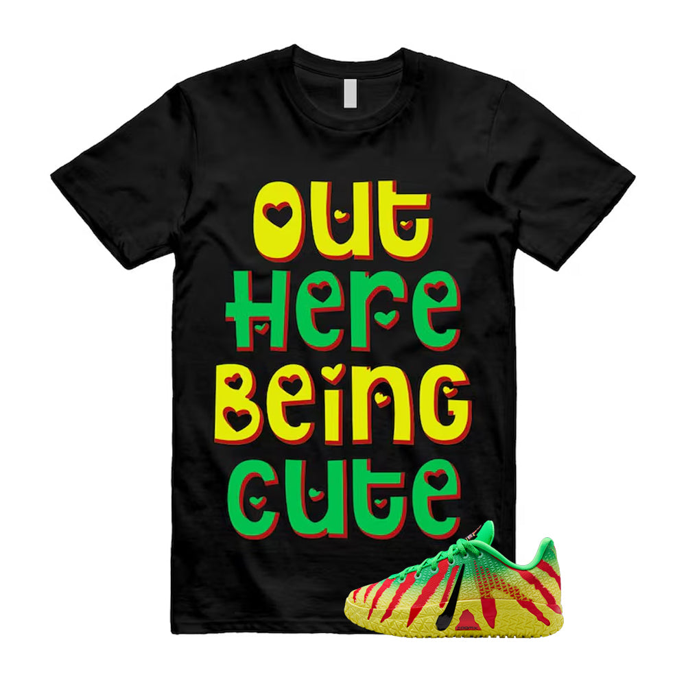 Ja 3 Explorer Green Spark Black University Red Dynamic Yellow 2026 Shirt To Match Out Here Being Cute T-Shirt