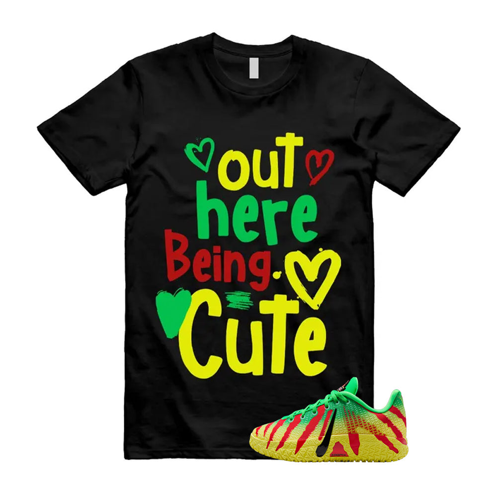 Ja 3 Explorer Green Spark Black University Red Dynamic Yellow 2026 Shirt To Match Out Here Being Cute T-Shirt