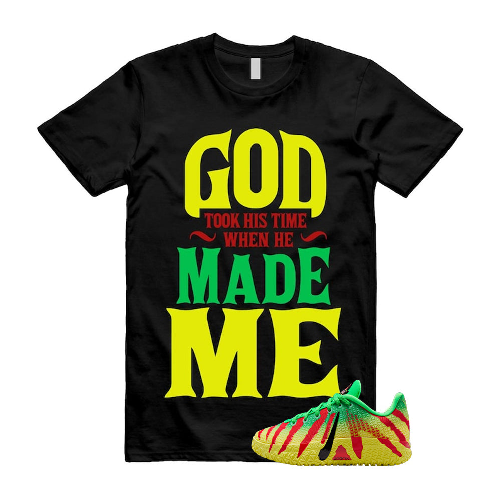 Ja 3 Explorer Green Spark Black University Red Dynamic Yellow 2026 Shirt To Match God Took His Time T-Shirt
