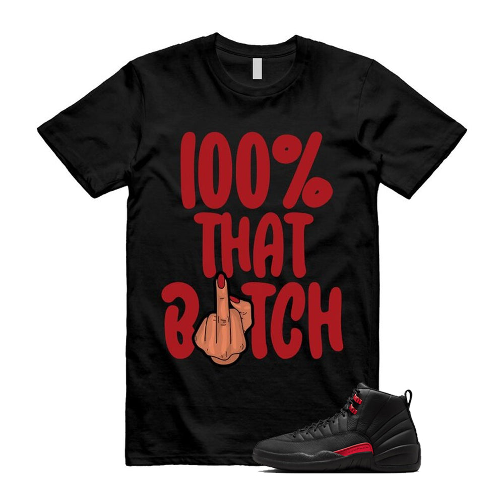 12 Bloodline in Black Varsity Red Shirt To Match 100 T-Shirt 2026