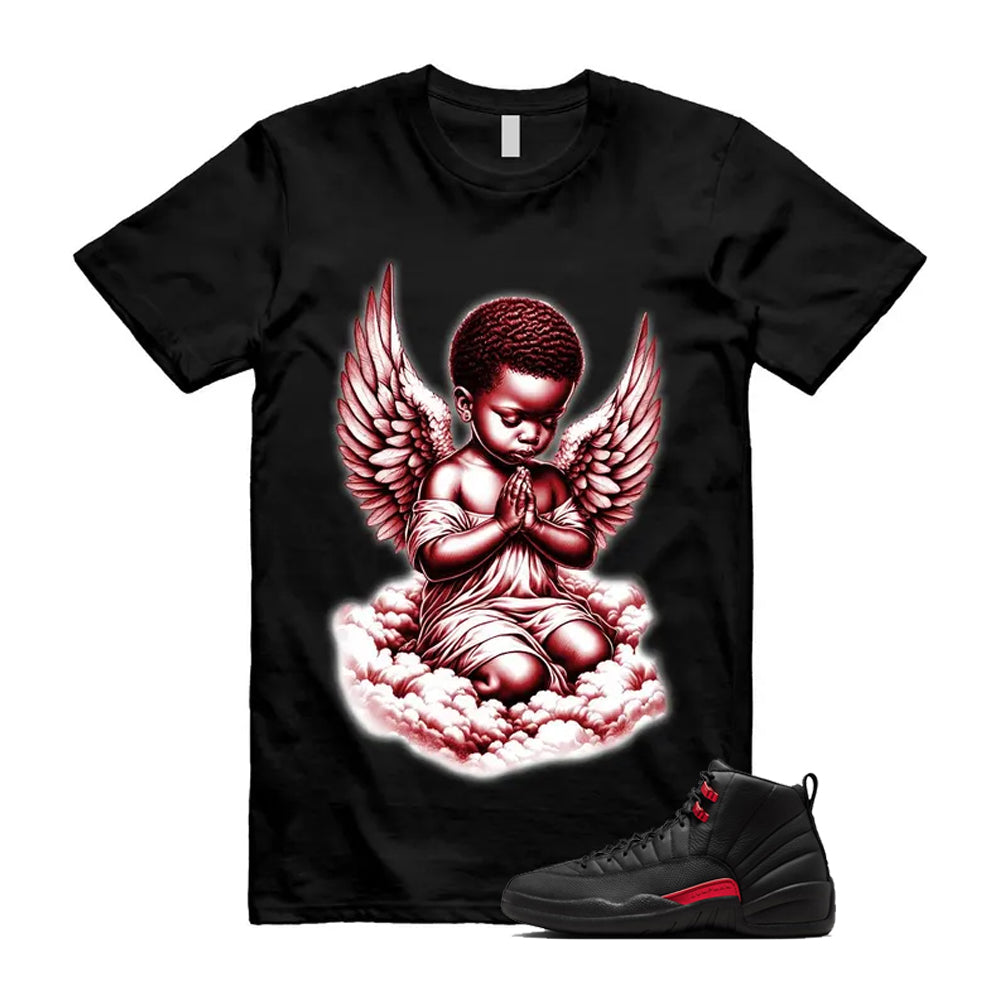 12 Bloodline in Black Varsity Red Shirt To Match Angel T-Shirt 2026