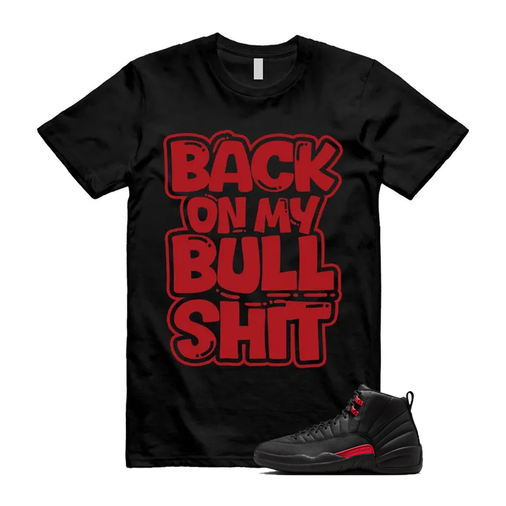 12 Bloodline in Black Varsity Red Shirt To Match Bull T-Shirt 2026