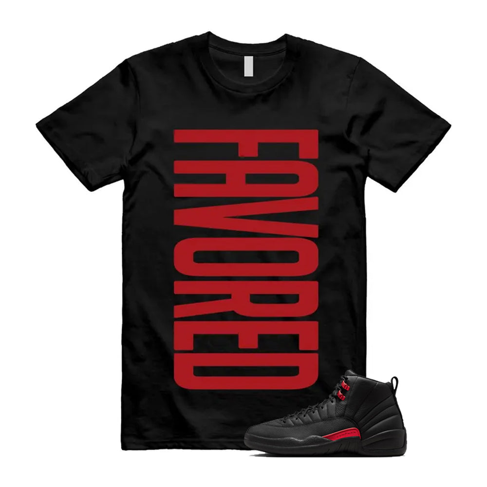 12 Bloodline in Black Varsity Red Shirt To Match Favored T-Shirt 2026