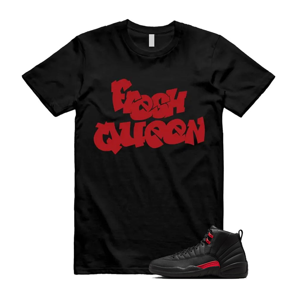 12 Bloodline in Black Varsity Red Shirt To Match Fresh Queen T-Shirt 2026