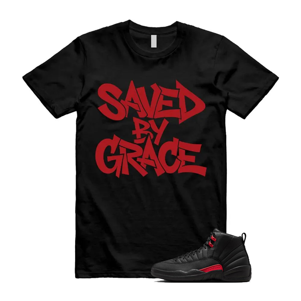12 Bloodline in Black Varsity Red Shirt To Match Saved By Grace T-Shirt 2026
