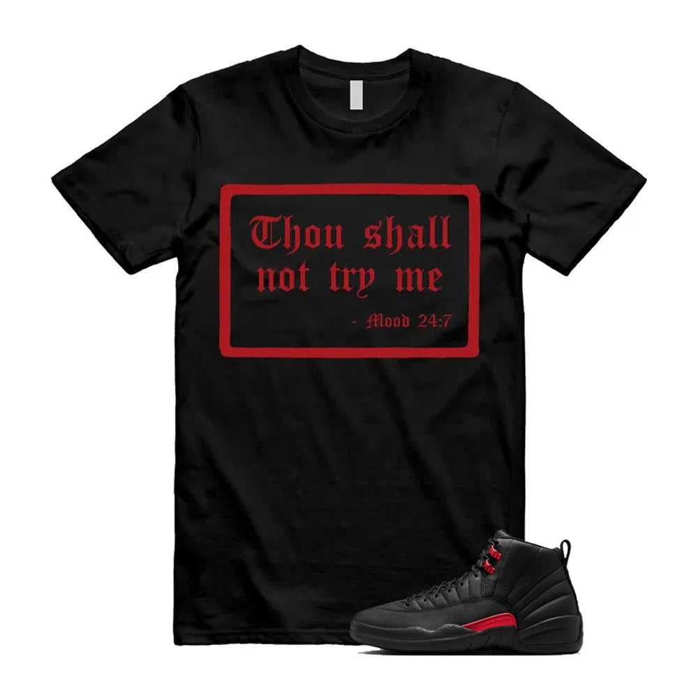 12 Bloodline in Black Varsity Red Shirt To Match Mood T-Shirt 2026