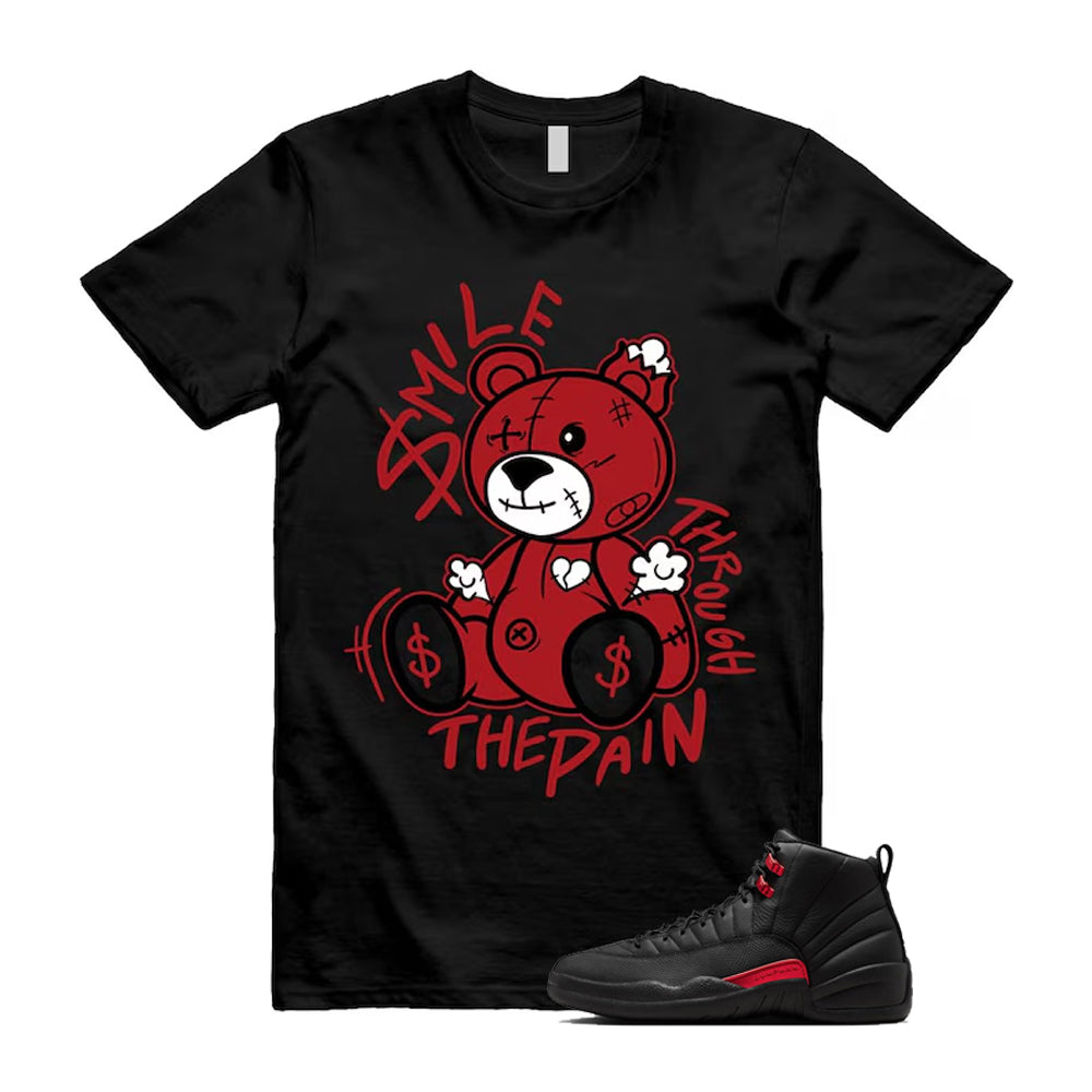 12 Bloodline in Black Varsity Red Shirt To Match Smile Through The Pain T-Shirt 2026