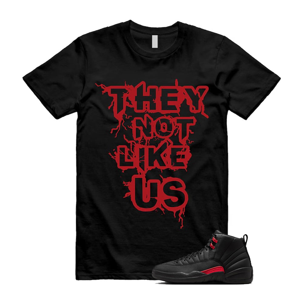 12 Bloodline in Black Varsity Red Shirt To Match They Not Like Us T-Shirt 2026