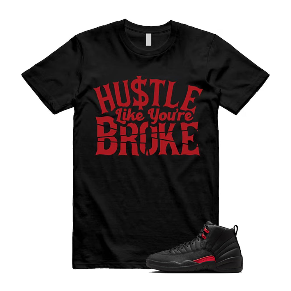12 Bloodline in Black Varsity Red Shirt To Match Broke T-Shirt 2026