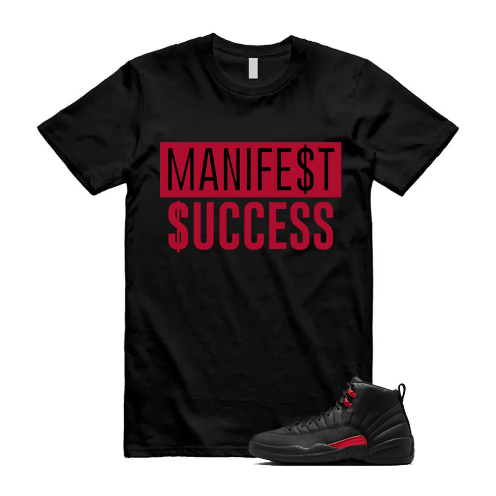 12 Bloodline in Black Varsity Red Shirt To Match Manifest Success T-Shirt 2026