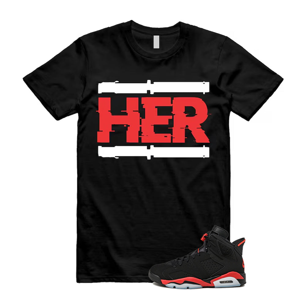 6 Infrared Salesman Black Red  Shirt To Match Her T-Shirt 2026