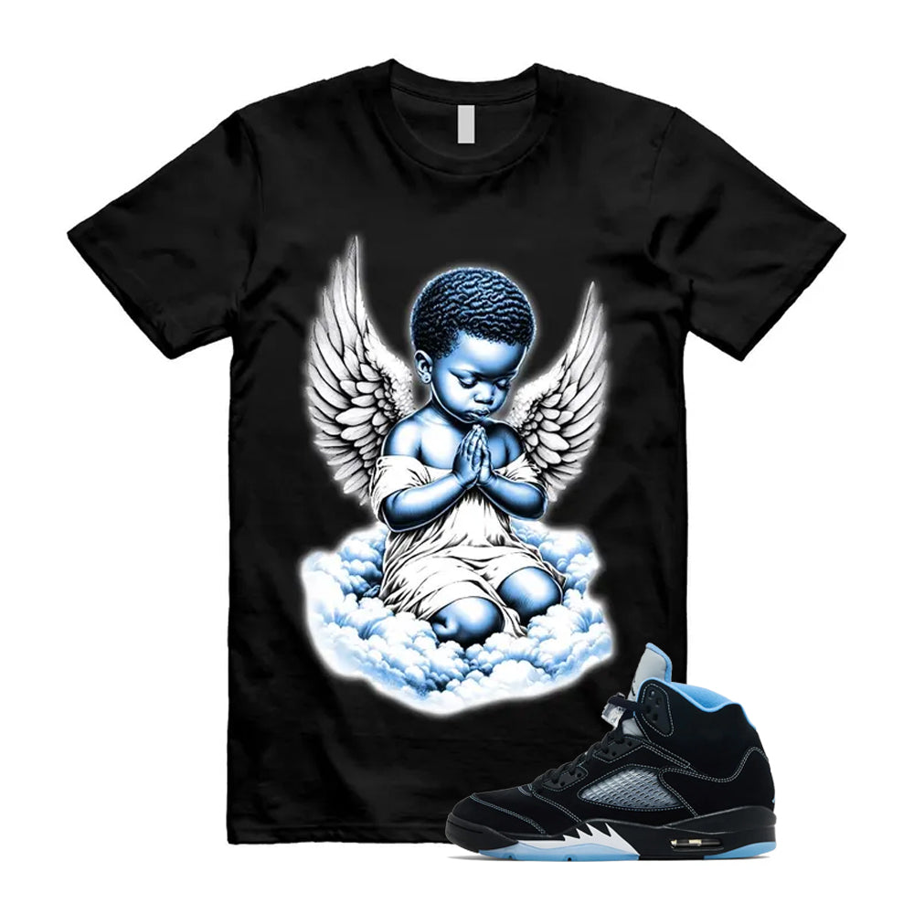 5 Black University Blue White 2026 Shirt To Match Angel T-Shirt