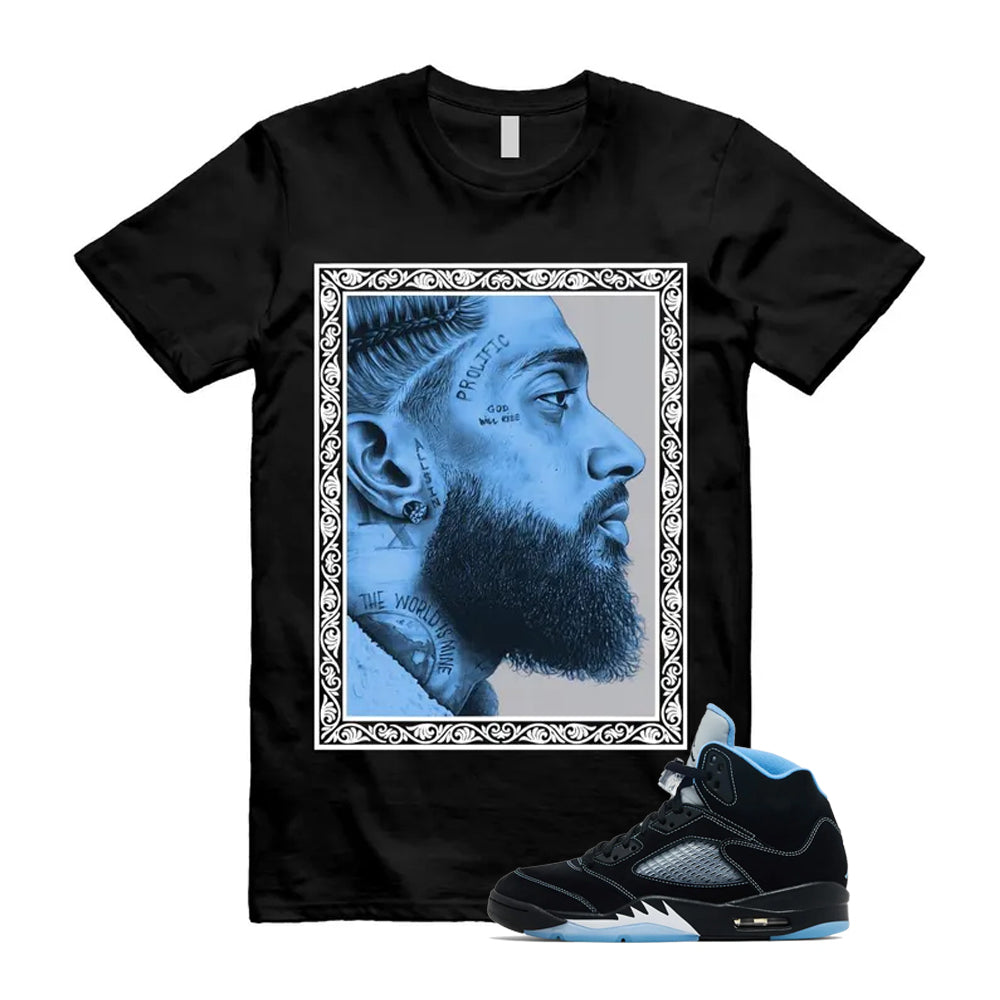5 Black University Blue White 2026 Shirt To Match Nip T-Shirt