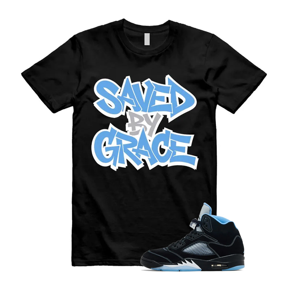 5 Black University Blue White 2026 Shirt To Match Saved By Grace T-Shirt