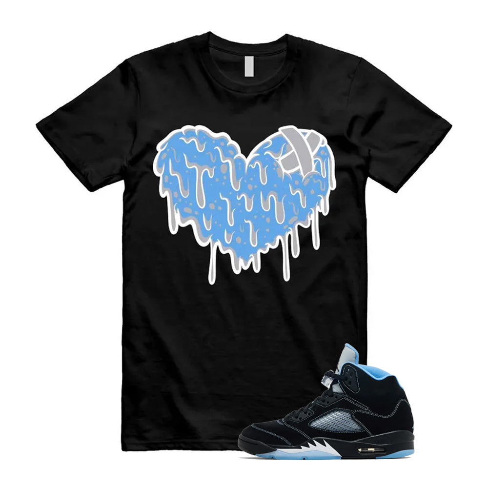 5 Black University Blue White 2026 Shirt To Match Drippy Heart T-Shirt