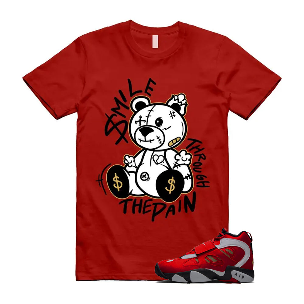 Air Diamond Turf 2 Red Gold Fire White Black 2026 Shirt To Match Smile Through The Pain T-Shirt