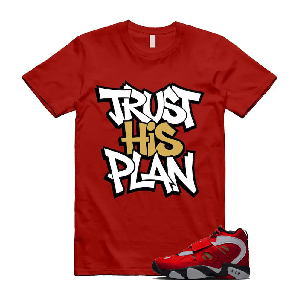 Air Diamond Turf 2 Red Gold Fire White Black 2026 Shirt To Match Trust His Plan T-Shirt