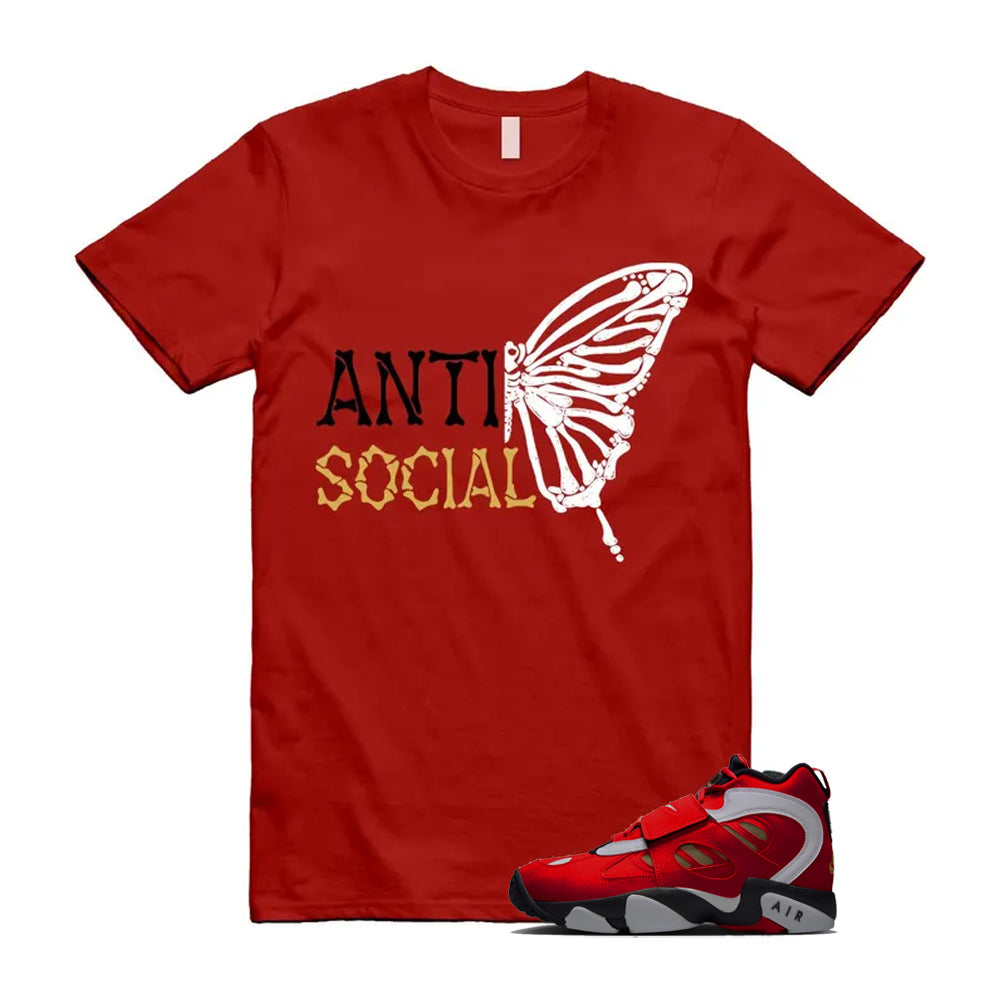 Air Diamond Turf 2 Red Gold Fire White Black 2026 Shirt To Match Anti Social Butterfly T-Shirt