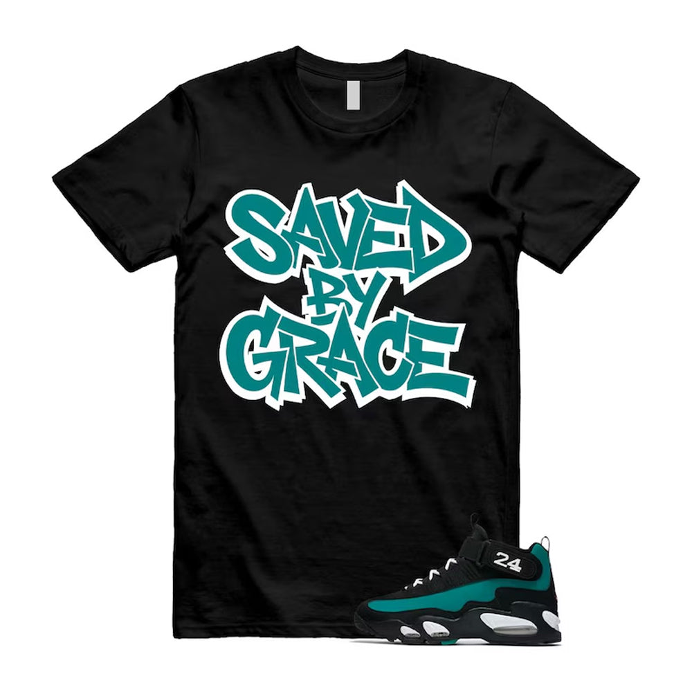 Freshwater Air Griffey Max 1 24 Black White Teal Shirt To Match Saved By Grace T-Shirt 2026