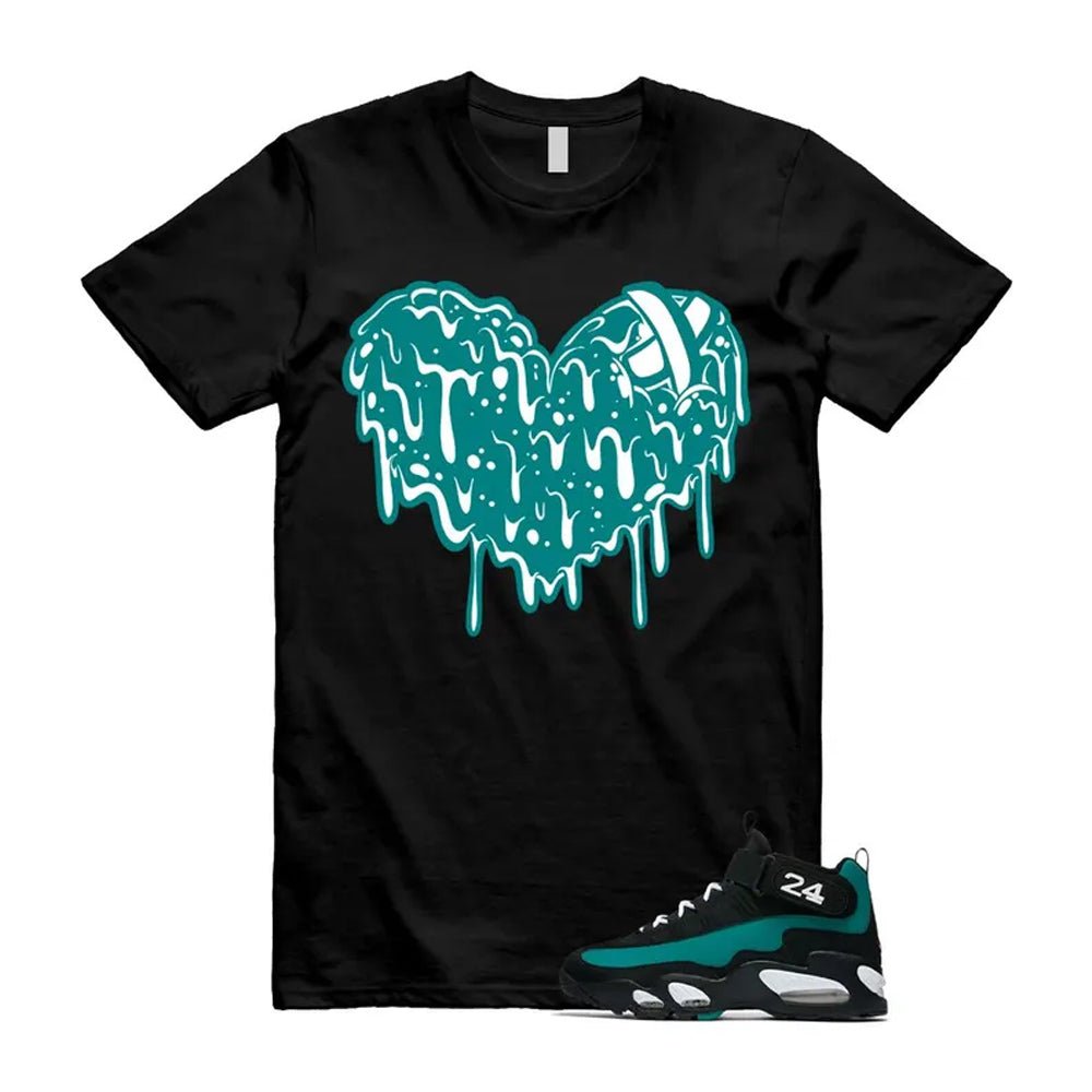 Freshwater Air Griffey Max 1 24 Black White Teal Shirt To Match Drippy Heart T-Shirt 2026