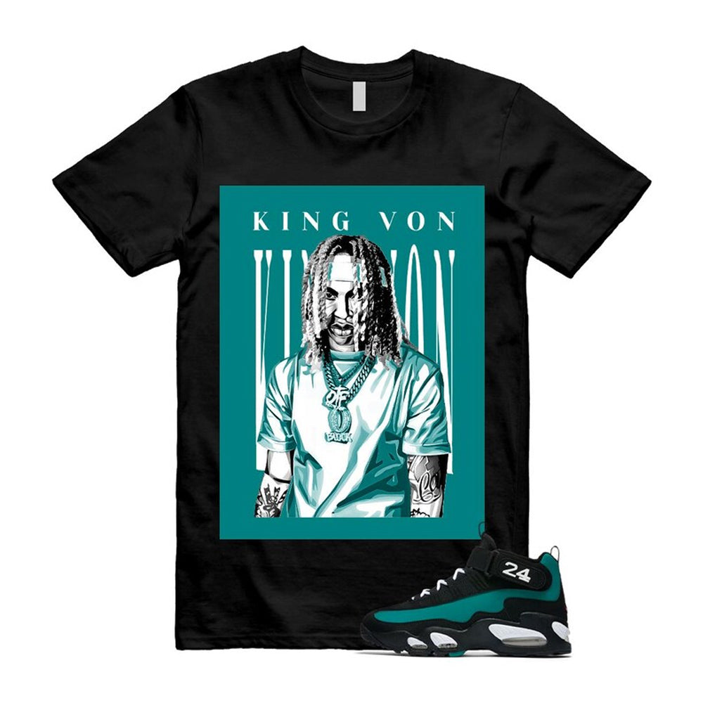 Freshwater Air Griffey Max 1 24 Black White Teal Shirt To Match King Von T-Shirt 2026