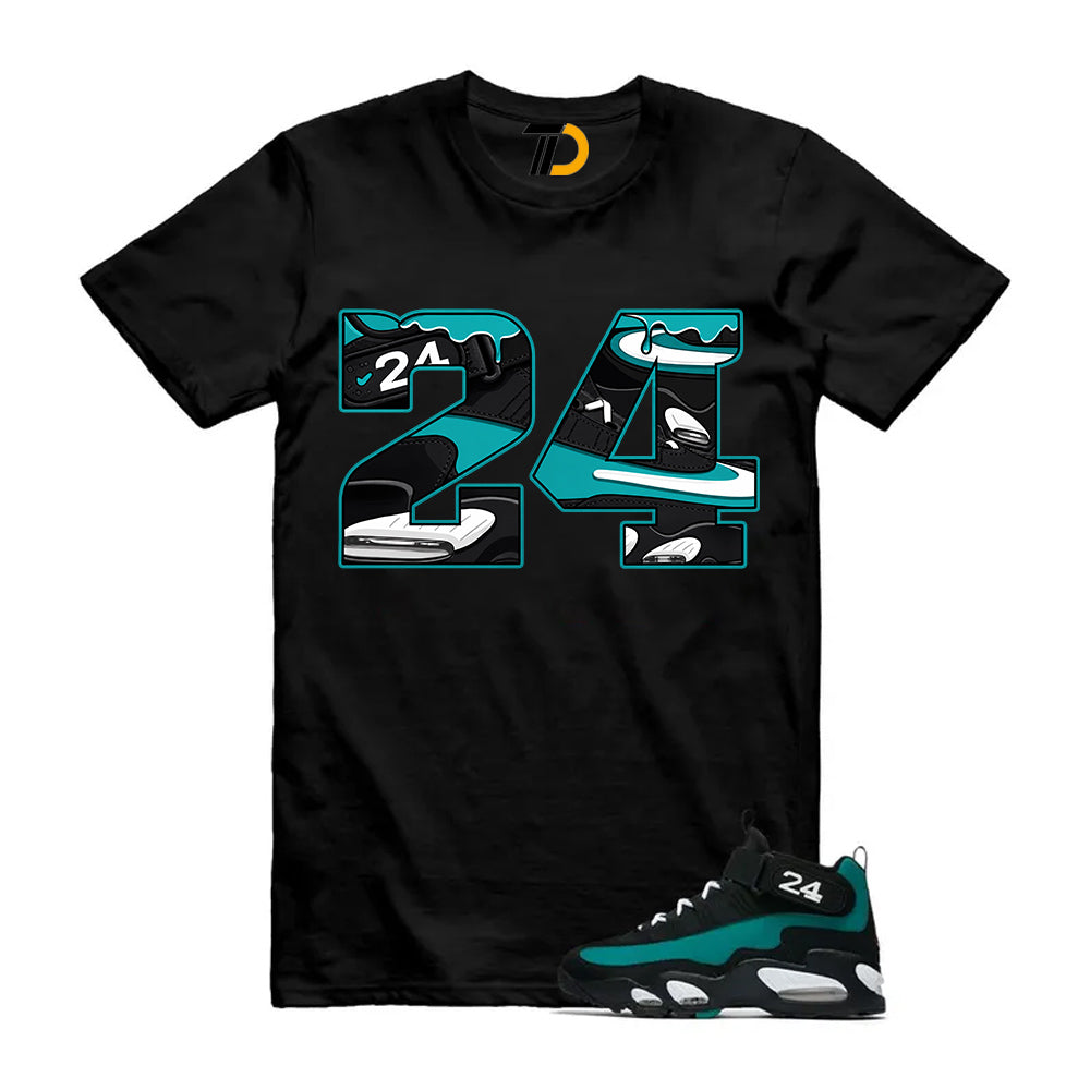 Freshwater Air Griffey Max 1 24 Black White Teal Shirt To Match 24 Label T-Shirt 2026