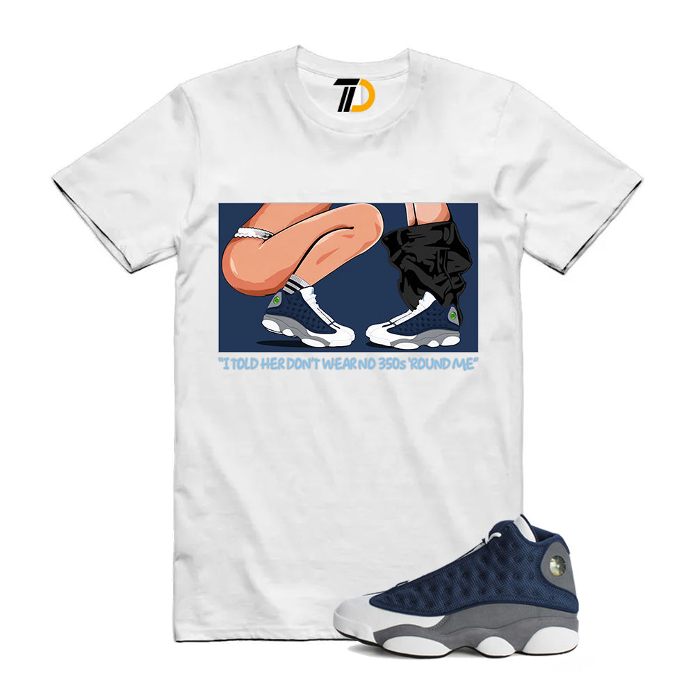 13s Flint Navy Grey White Shirt To Match No 350s T-Shirt 2026