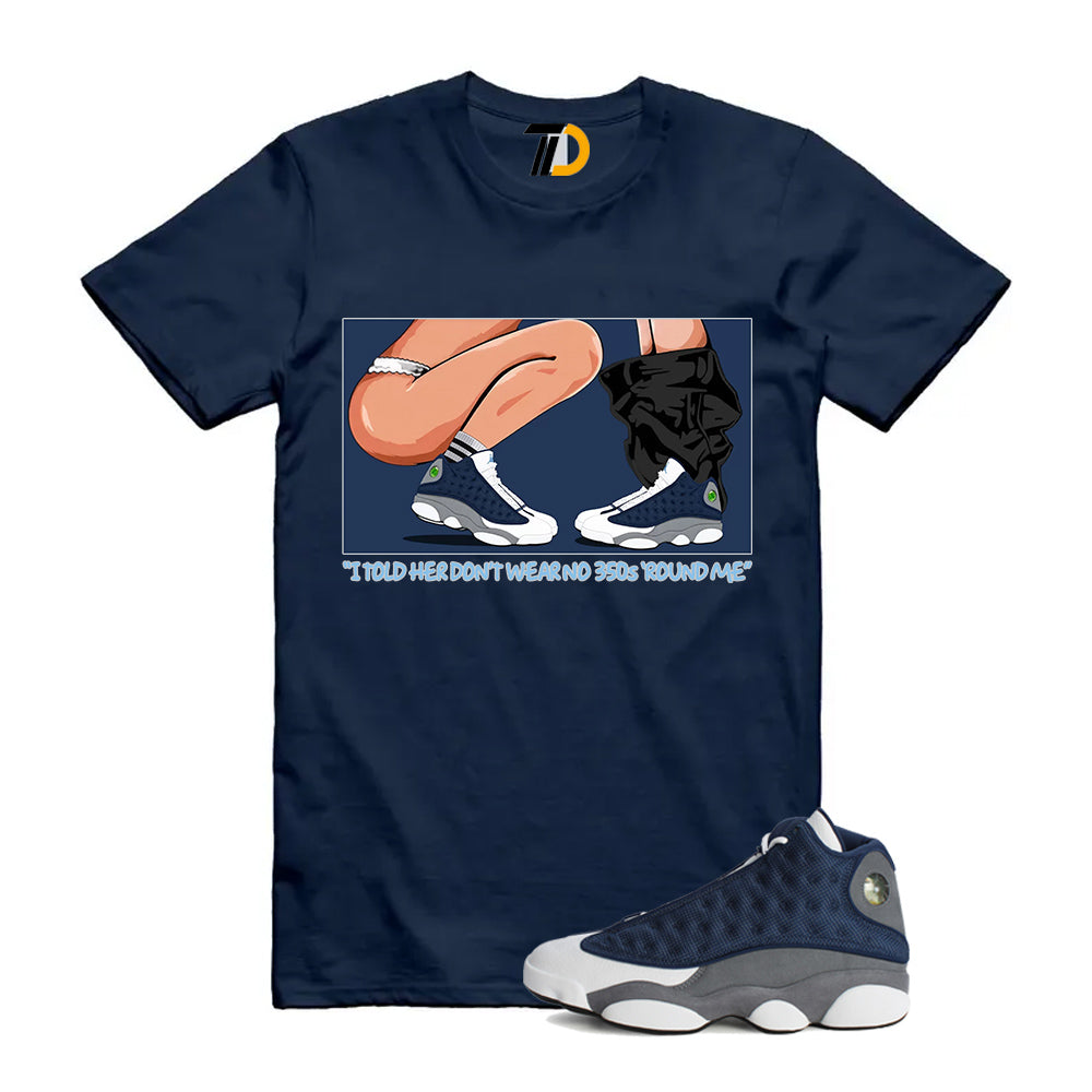 13s Flint Navy Grey White Shirt To Match No 350s T-Shirt 2026