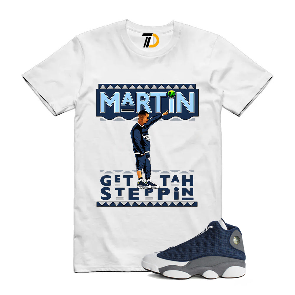 13s Flint Navy Grey White Shirt To Match Martin T-Shirt 2026