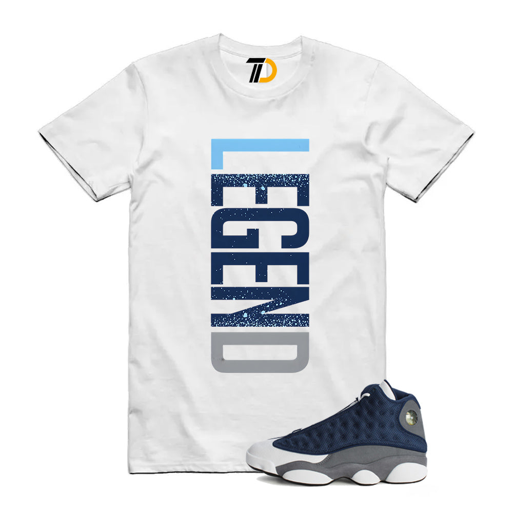 13s Flint Navy Grey White Shirt To Match Legend T-Shirt 2026