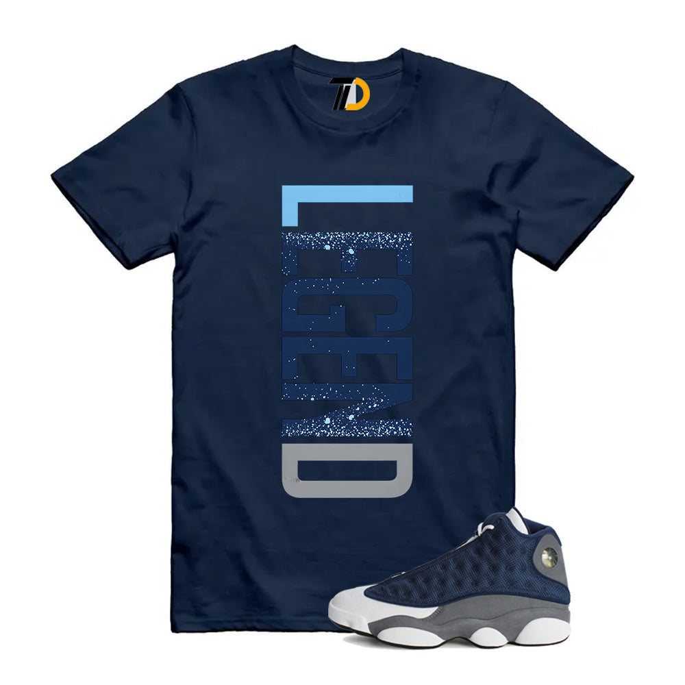 13s Flint Navy Grey White Shirt To Match Legend T-Shirt 2026