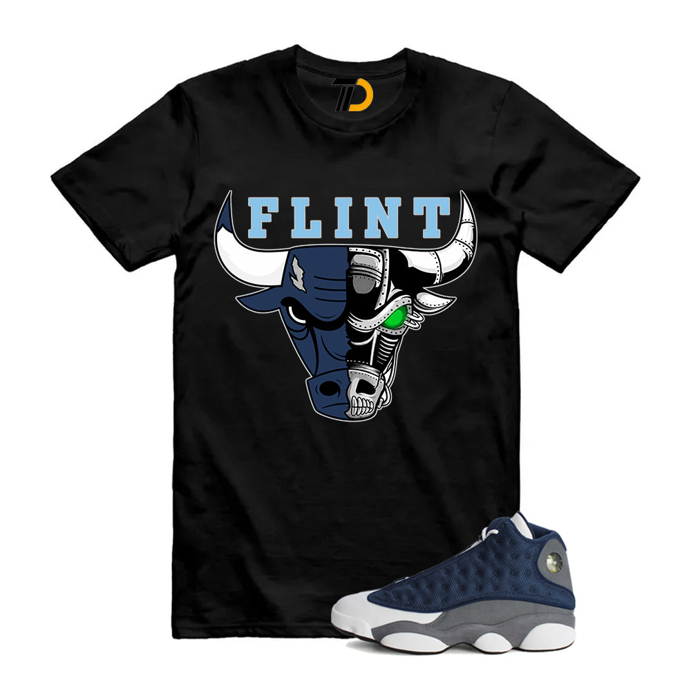 13s Flint Navy Grey White Shirt To Match Flint Buffalo T-Shirt 2026
