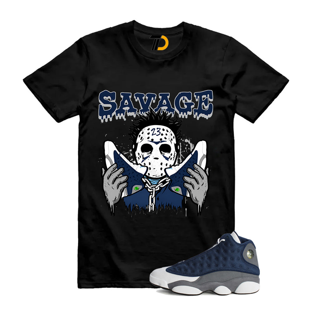 13s Flint Navy Grey White Shirt To Match 23 Savage T-Shirt 2026
