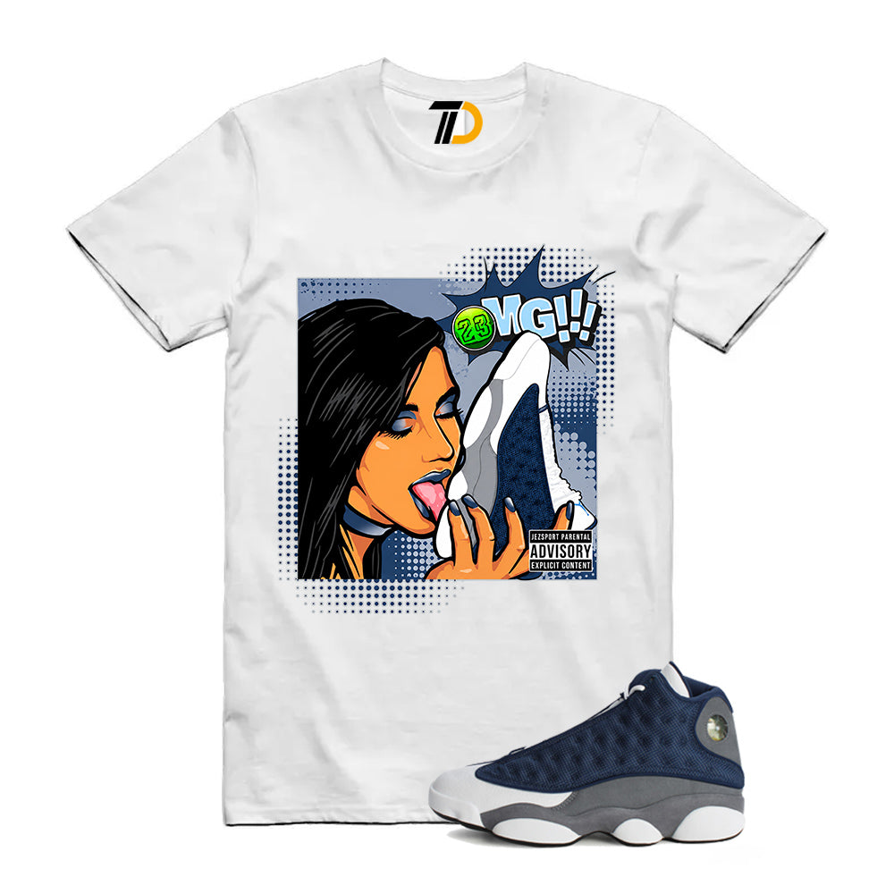 13s Flint Navy Grey White Shirt To Match Omg T-Shirt 2026