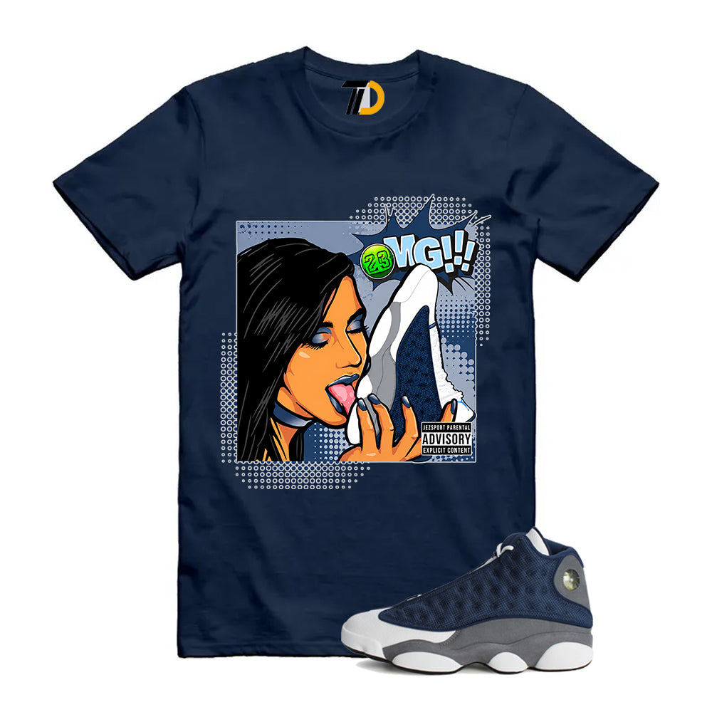 13s Flint Navy Grey White Shirt To Match Omg T-Shirt 2026