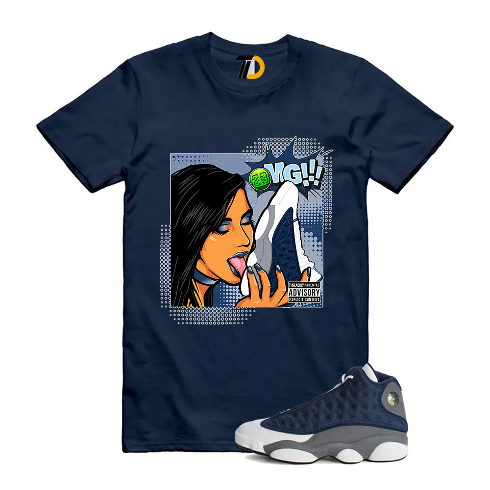 13s Flint Navy Grey White Shirt To Match Omg T-Shirt 2026