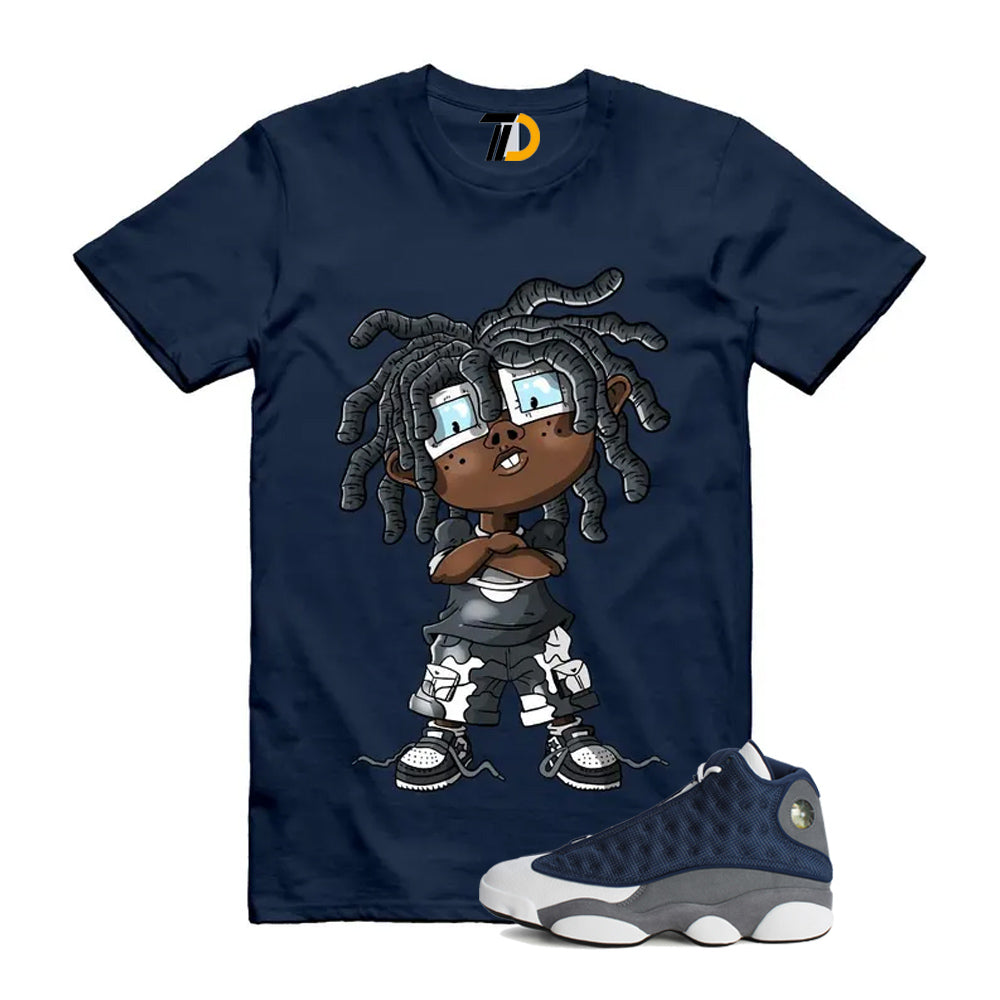 13s Flint Navy Grey White Shirt To Match Chongo T-Shirt 2026