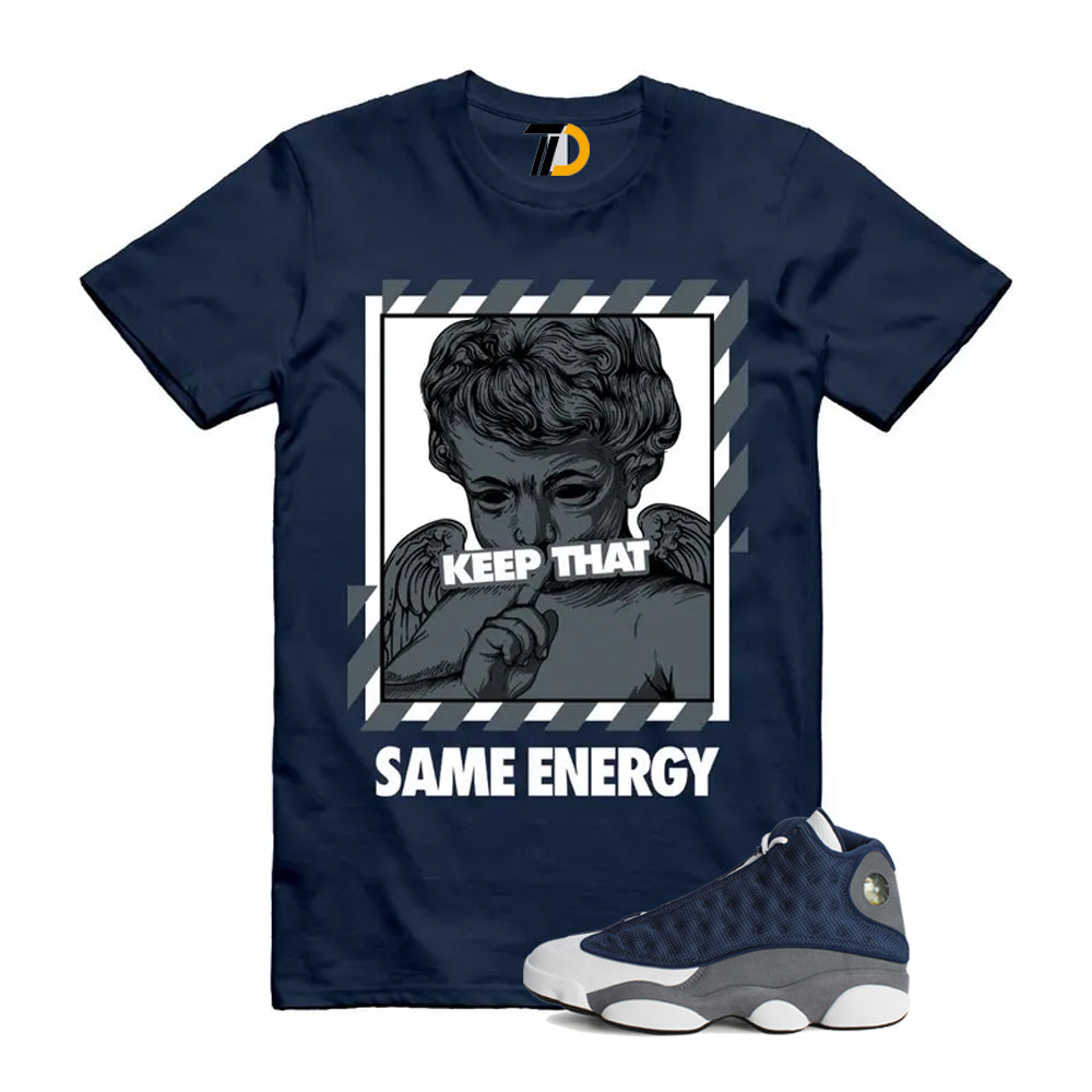 13s Flint Navy Grey White Shirt To Match Energy T-Shirt 2026