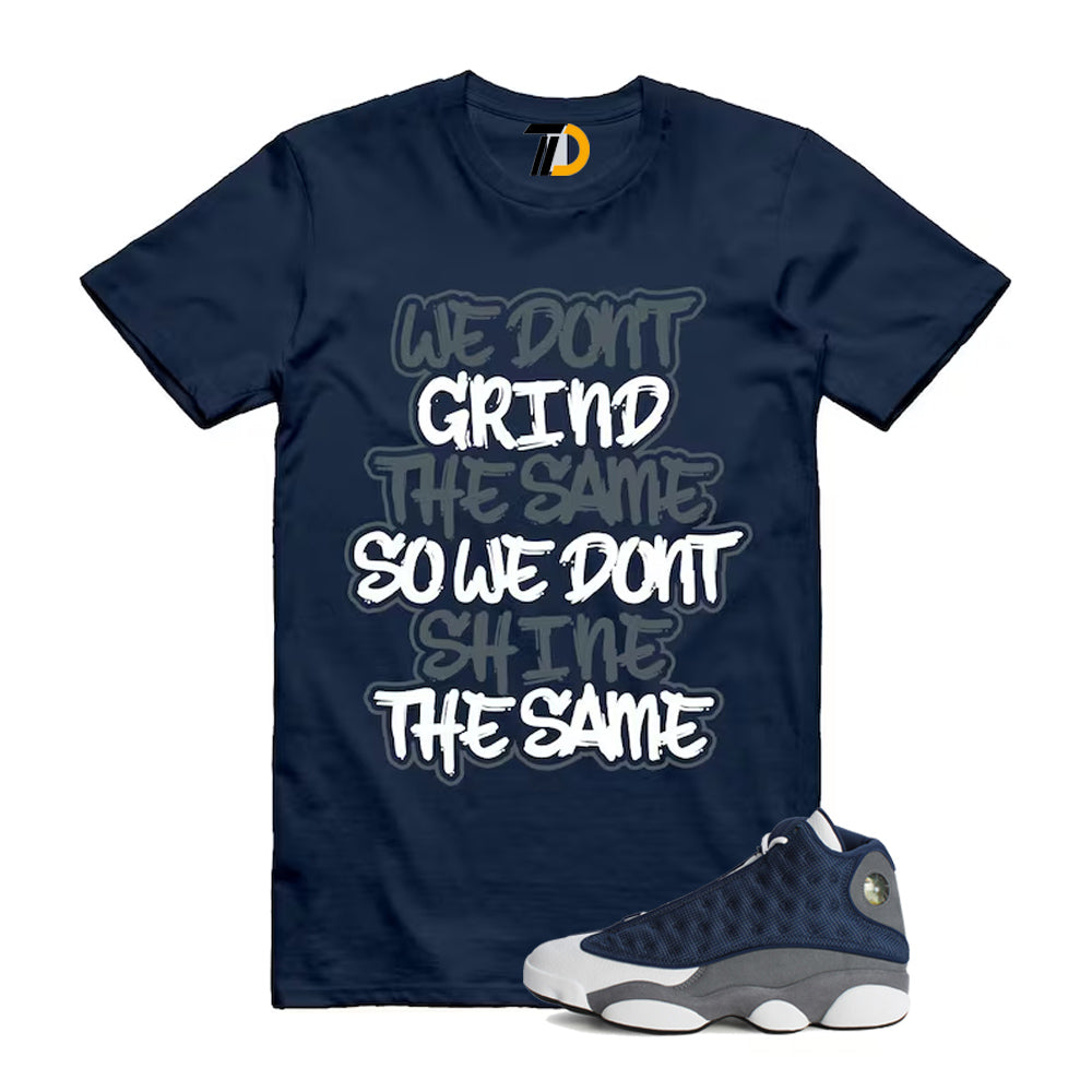 13s Flint Navy Grey White Shirt To Match Grind T-Shirt 2026