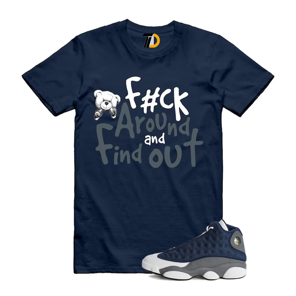 13s Flint Navy Grey White Shirt To Match Fck T-Shirt 2026