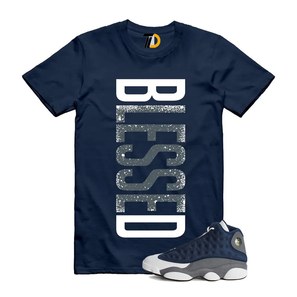 13s Flint Navy Grey White Shirt To Match Vertbls T-Shirt 2026