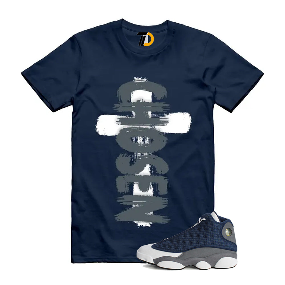 13s Flint Navy Grey White Shirt To Match Chosen T-Shirt 2026