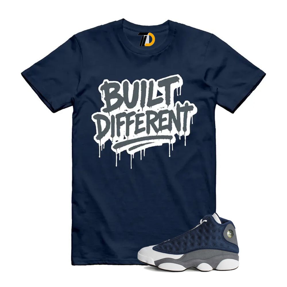13s Flint Navy Grey White Shirt To Match Built Different T-Shirt 2026