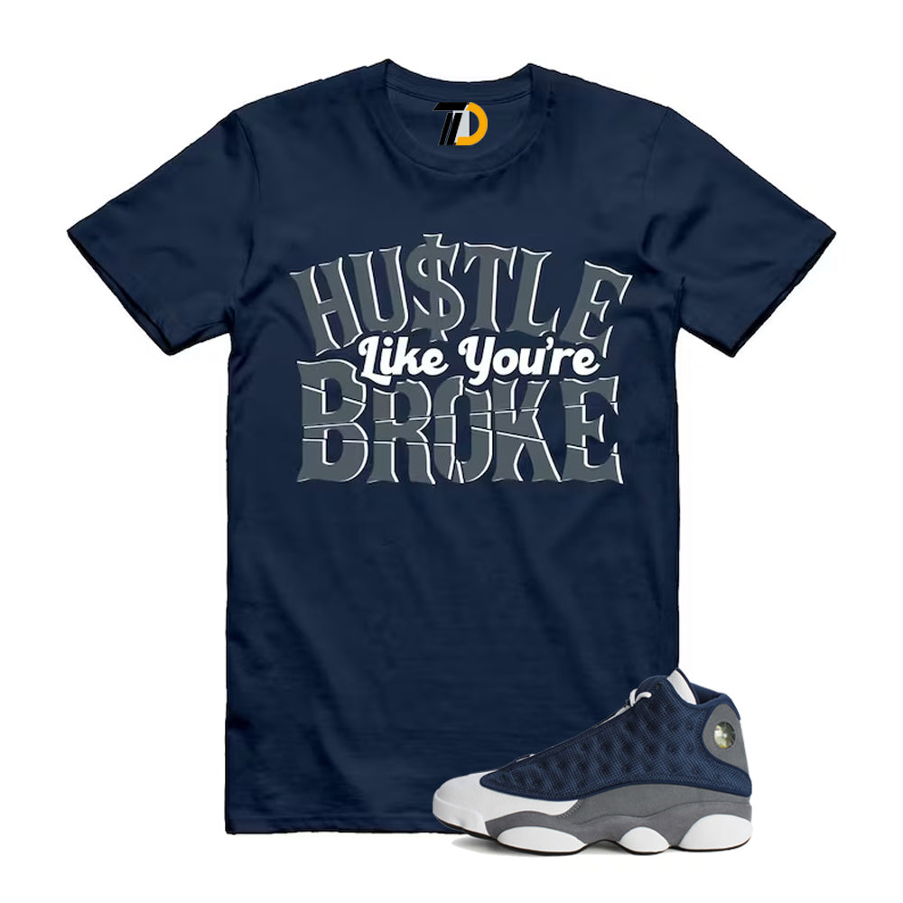 13s Flint Navy Grey White Shirt To Match Broke T-Shirt 2026